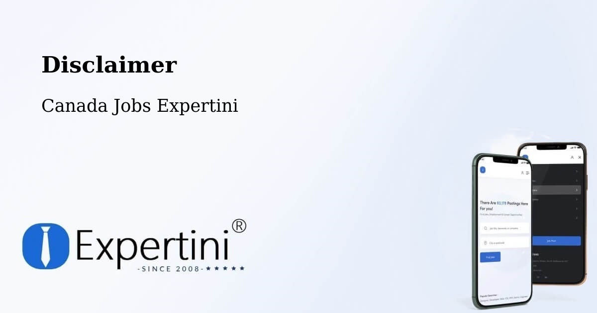 Disclaimer – Rouyn Noranda - Canada Jobs Expertini